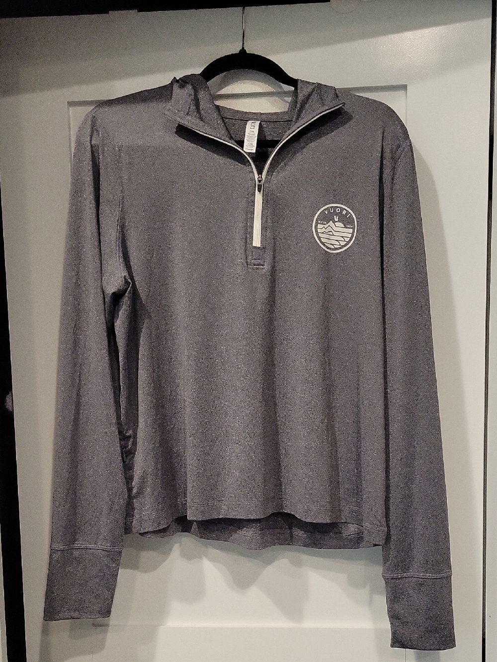 Vuori Charcoal Gray Quarter-Zip Hoodie